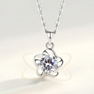 S925 Sterling Silver Lyceum zircon Pendant Korean-style Simplicity new pattern A small minority Sense of design Pendant Cross border wholesale
