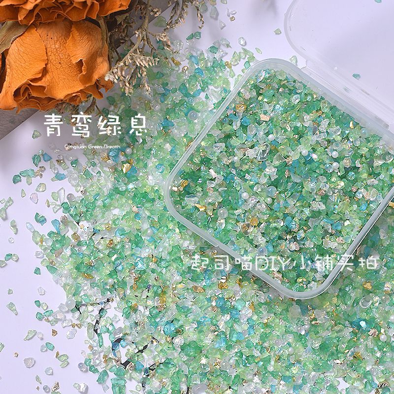 新款碎石风暴创意手工diy不规则矿石碎填充物美甲珍珠装饰配件|undefined