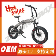 定制批发20寸折叠雪地电动助力自行车胖胎沙滩车山地变速电动车