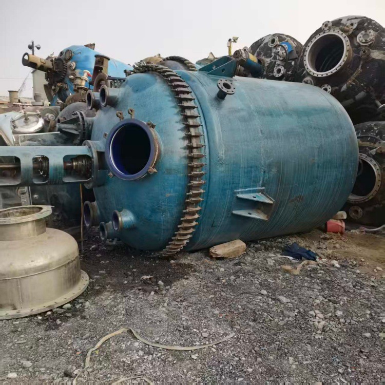 回收搪瓷反应釜2立方电加热搪瓷反应釜 化工搪玻璃反应釜