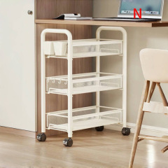 廚房多功能置物架可移動蔬菜架子落地零食貨架多層收納小推車菜籃