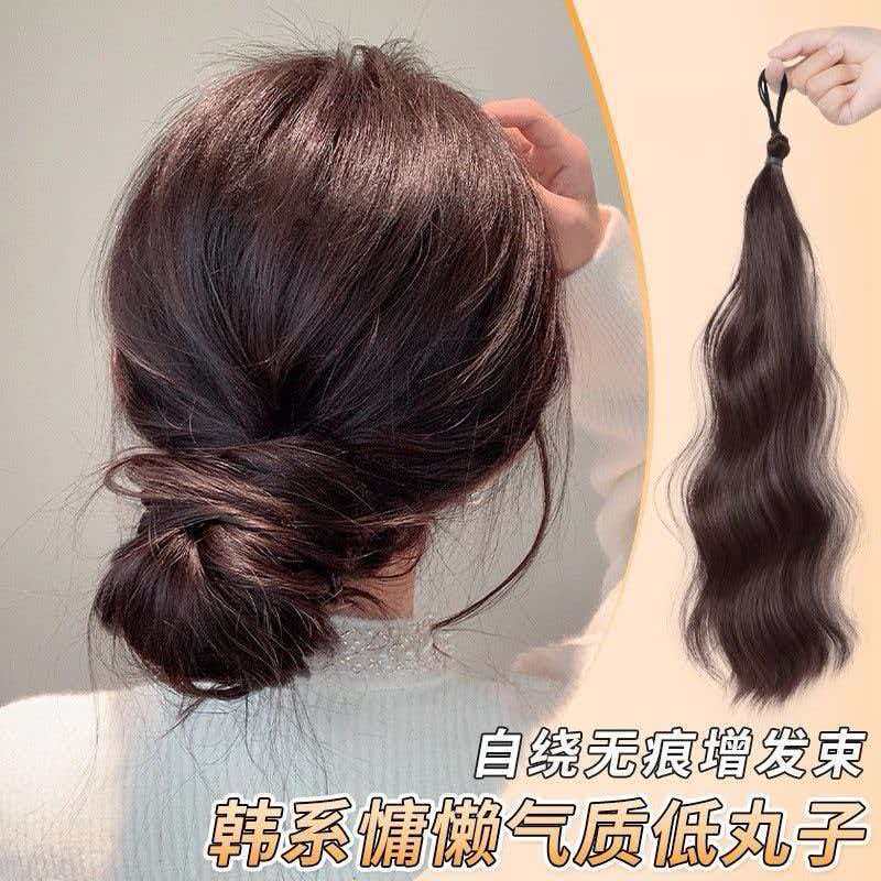 Wholesale Wig Factory Self-Winding Bun Hair Bundles All-In-One Fluffy Lazy Hair Styling Tool Hair Extension Hairpiece Lightweight
