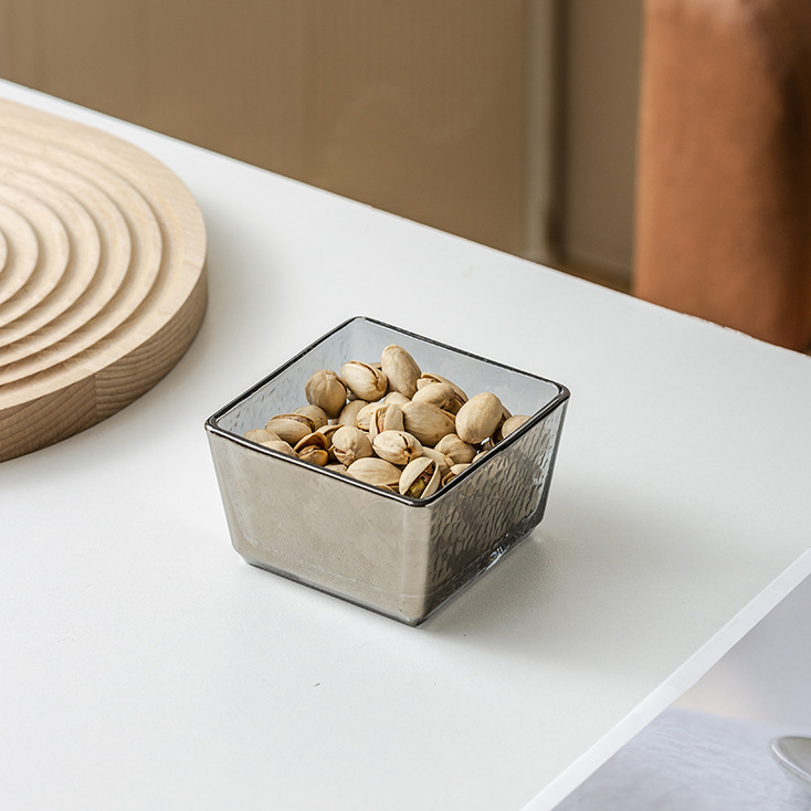 Plato de frutas de vidrio, plato de frutas de lujo ligero casero con cubierta de barra KTV creativo de bocadillos, plato de bocadillos