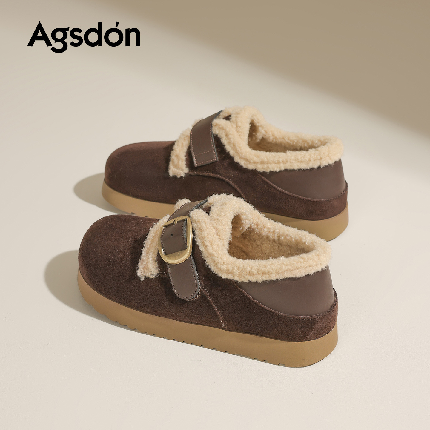 Augusto Lion Deng Xiaoping Boccans mujeres 2025 nuevo invierno todo incluido botas de nieve retro al aire libre con suela gruesa