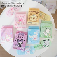 Sanrio Steam Eye Mask Hello Kitty снимает усталость глаз, горячий компресс, нагревательная повязка для глаз, затемняющая мелодия сна, 10 таблеток