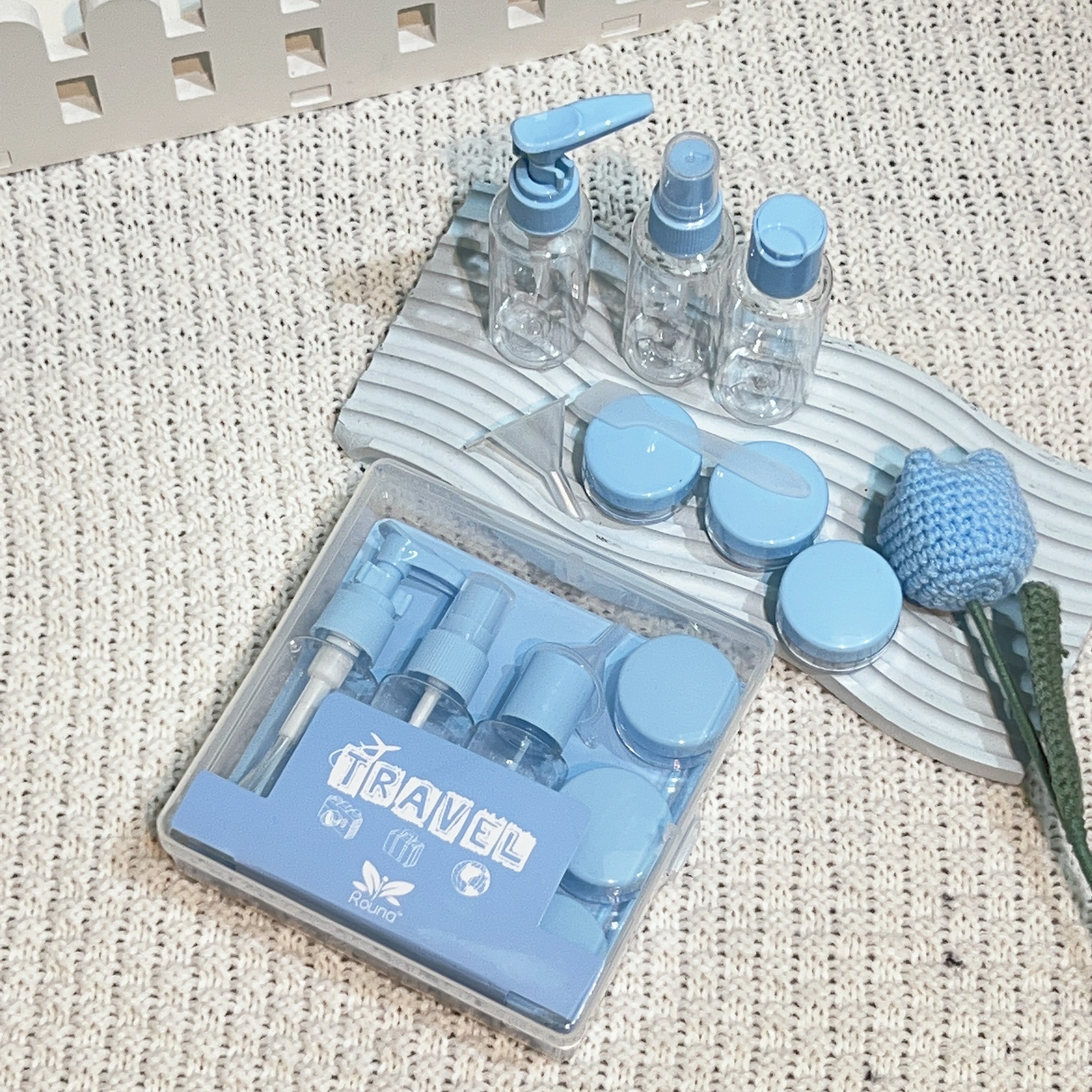 50ml (este producto 12 una docena, el pedido es 12 múltiplos); azul claro; PET PVC