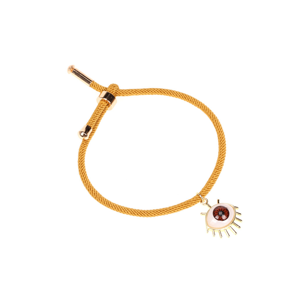 Fashion Eye Adjustable Braided Bracelet Necklace Earrings Setpicture5