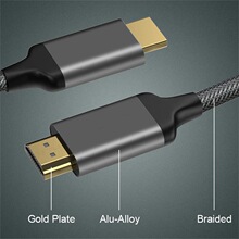 HDMI2.1数据线高清HDMI连接线8K60HZ电视显示器投影仪视频线编织