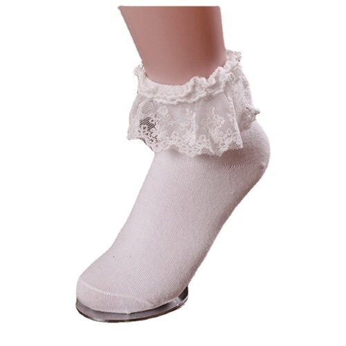 Spring and Autumn New Solid Color Women's Socks Spring Japanese Lace Socks Socks Cotton Manufacturer Wholesale