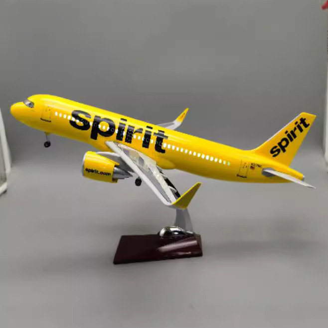 LED airplane model resin airplane model American Spirit 320 airplane model airplane model