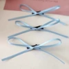 Blue hairgrip with bow, 3mm