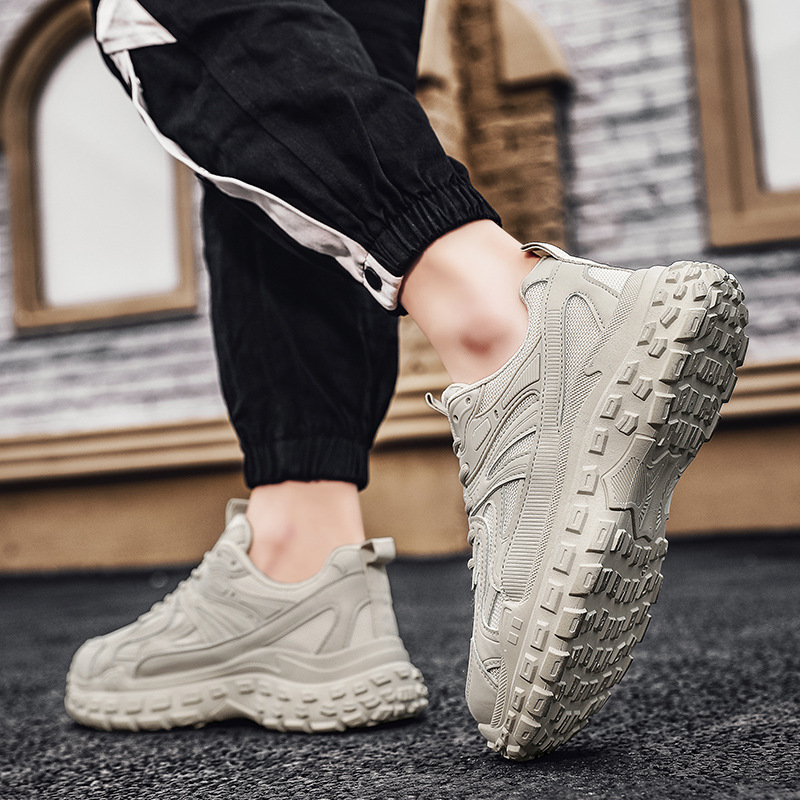 2024 Frühjahr Neue schwarze Sport-Freizeitarbeitsschuhe für Herren, wasserdicht, rutschfest, verschleißfest, Arbeitsschutz und Gezeitenschuhe_voghion.com