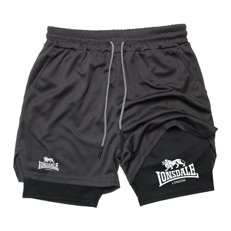 New Sports Running Casual Breathable Shorts Men's Double Layer Jogging Quick-Drying Fitness Sports Lion Men's Shorts New Sports Running Casual Breathable Shorts Men's Double Layer Jogging Quick-Drying Fitness Sports Lion Men's Shorts