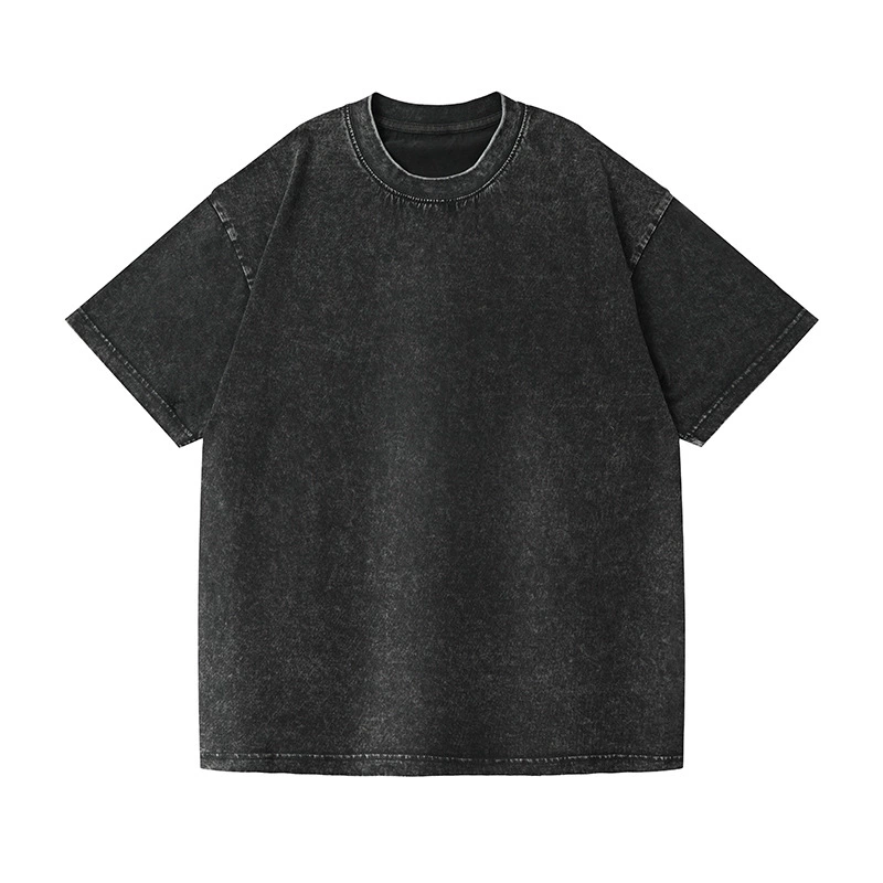 Хлопковая футболка унисекс, свободный крой, принт снежинка, 230 г стиль «washed vintage»