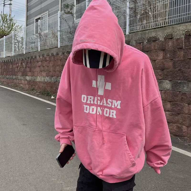 PRO 디스트레스드 스웨트셔츠 핑크