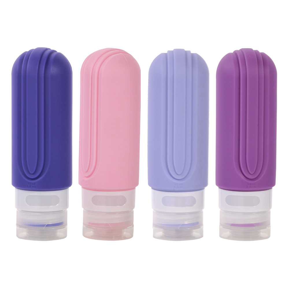 Botella de silicona, botella de lavado facial, gel de baño, simple, portátil, viaje, almacenamiento de maquillaje de belleza.