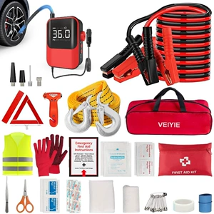 Car emergency kit toolbox for private vehicles, outdoor first aid equipment, rescue set for cars