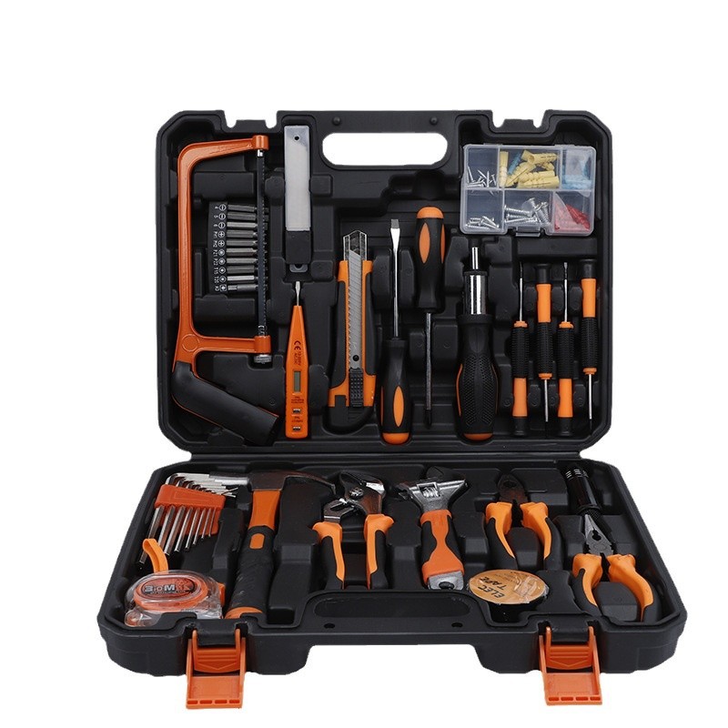 Suministro directo de fábrica herramienta de hardware traje de combinación herramientas de reparación en stock al por mayor caja de herramientas de hardware manual del hogar
