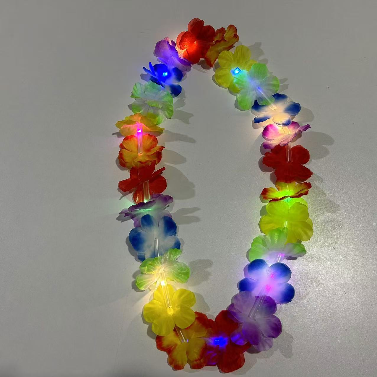 Guirnalda Hawaiana 24 Pares de Poliéster Luminosa LED para Fiestas image 9