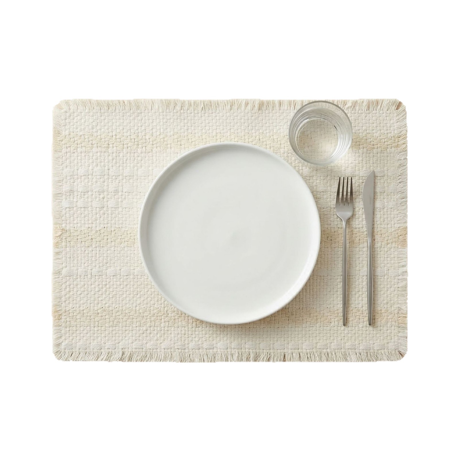 Algodón y lino tejido simple almohadilla de mesa almohadilla de mesa de comedor aislamiento térmico antideslizante almohadilla de mesa de madera