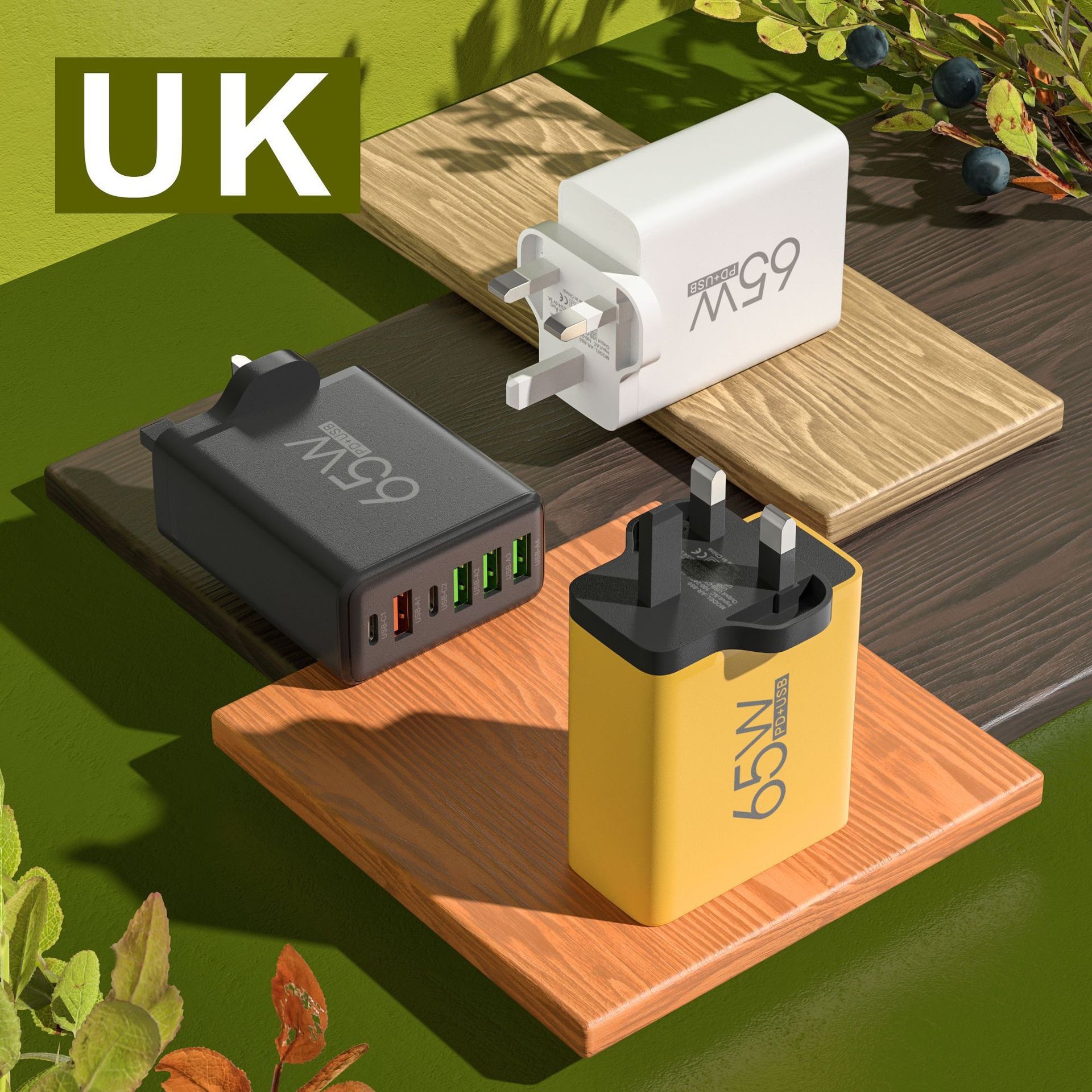 4USB+DualTypeC Charger for Apple15 PD65W Fast Charge