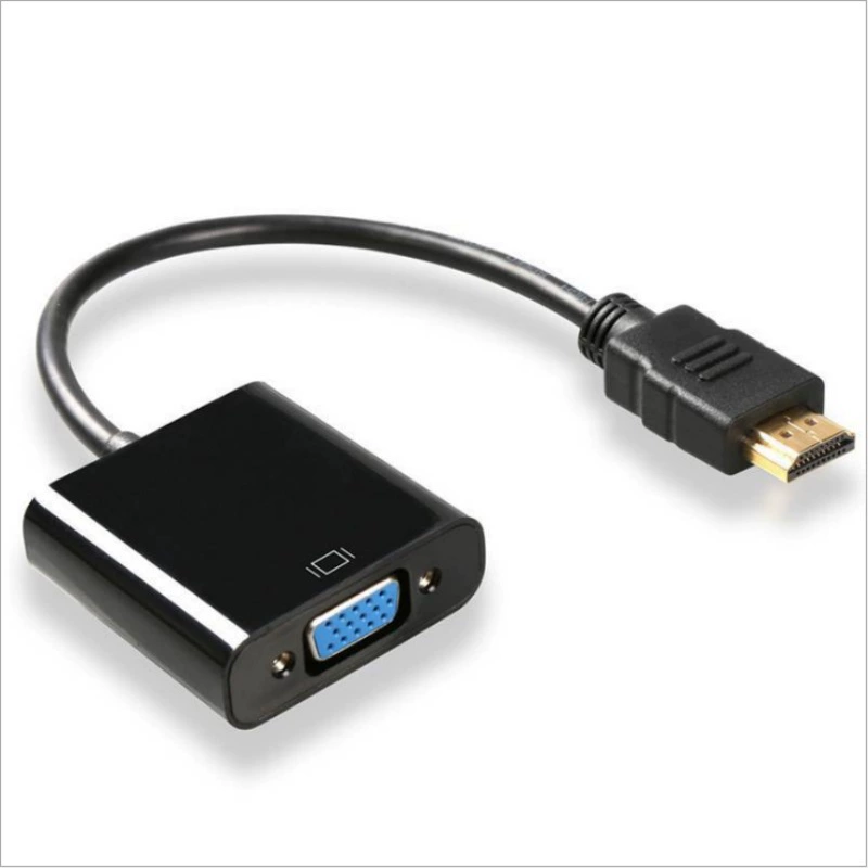 Преобразователь HDMI в VGA кабель конвертации HDMI в VGA с аудио и видео цепью проводов с аудиокабелем