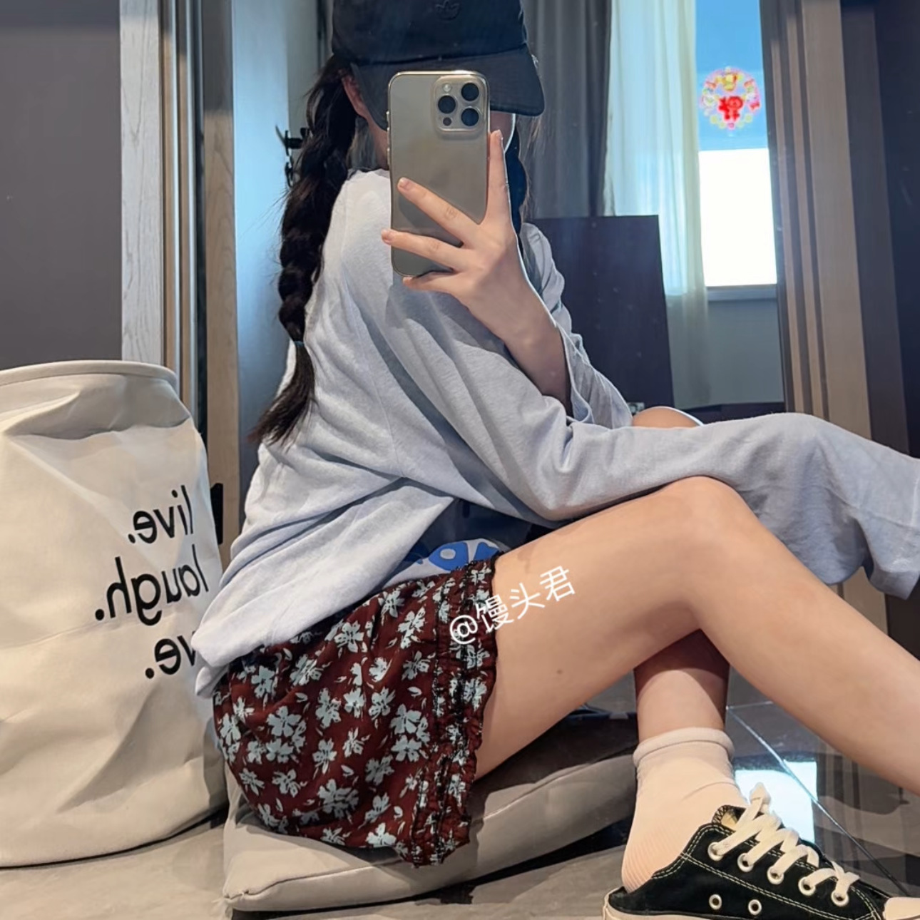 파란색 꽃무늬
