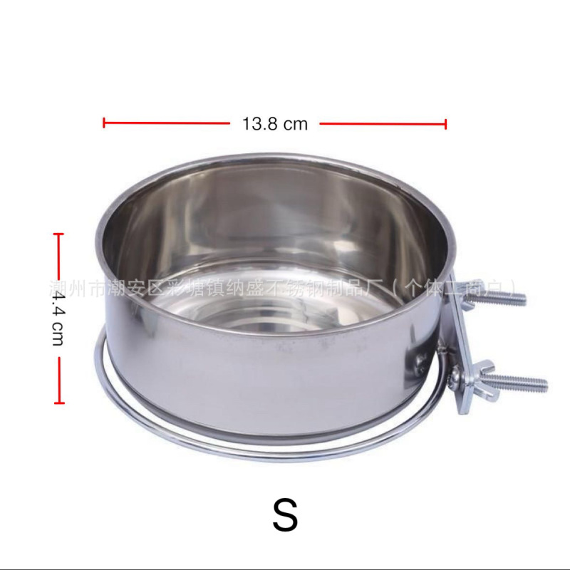 国境を越えたペット用食器、ステンレス製吊り下げ式犬用ボウル、転倒防止猫用ボウル、ロック付き固定犬用ケージ、ゆっくり食べるボウル|undefined