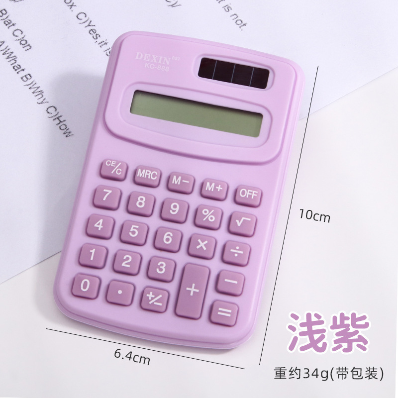 Calculadora de color solar de doble fuente de alimentación con botón grande en el viento y alto valor facial calculadora especial para estudiantes de oficina