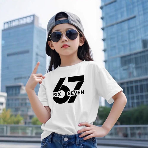 2026 New Christmas New children's combed cotton 67 short-sleeved girls 'T-shirt children's wear boys' short-sleeved