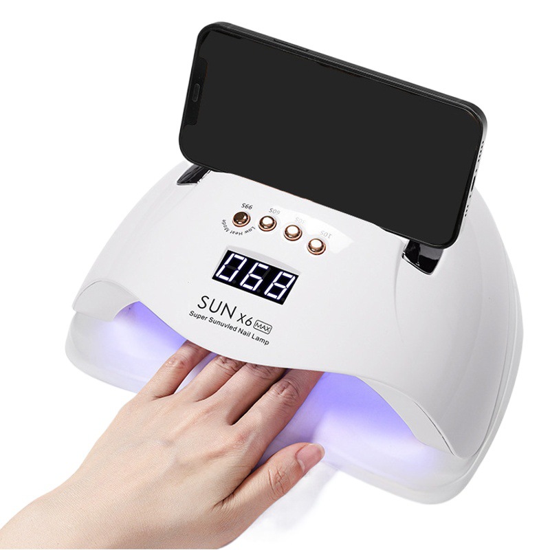 Máquina de terapia de luz para uñas X6max, lámpara de curado UV para gel de esmalte de uñas, máquina de terapia de luz que no oscurece, máquina de uñas con sensor inteligente