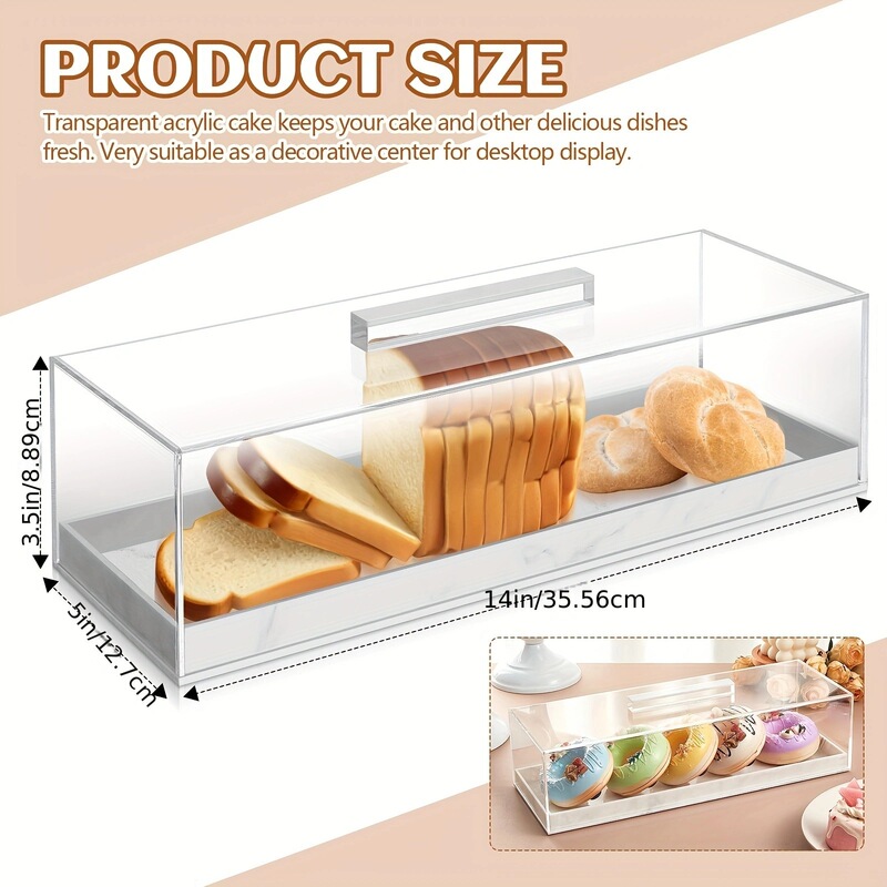 Crylic Bread Box Acrylic Bread Box Rectangular Cake Tray Display Cover Cake Plate Dessert Stand Crylic Bread Box Acrylic Bread Box Rectangular Cake Tray Display Cover Cake Plate Dessert Stand