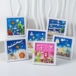 DIY Handmade Texture Painting Photo Frame Painting Internet Celebrity 3D Stereo Illustration Team Building Creative Stress-Relief Gift Factory Wholesale Painting
