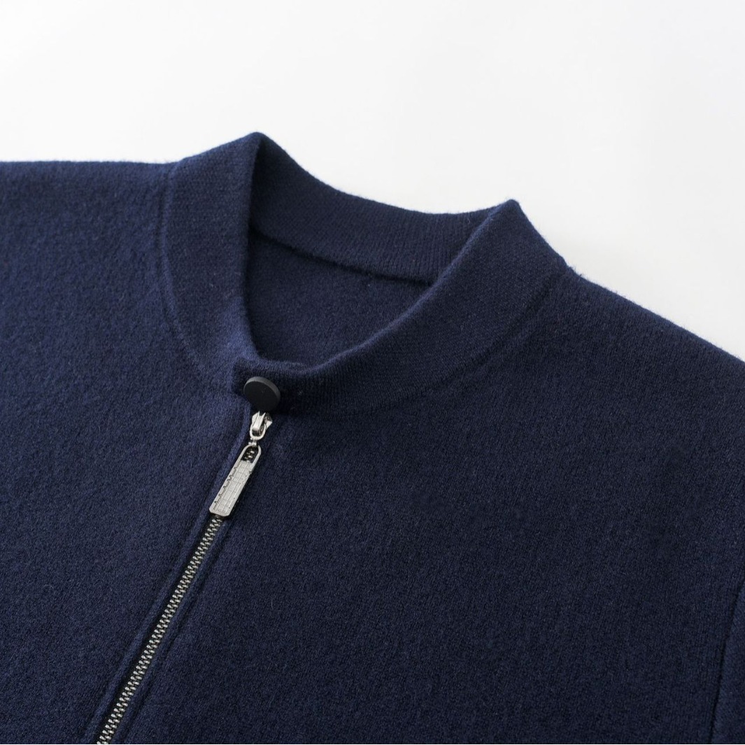 New pure cashmere thickened coat men's cashmere sweater wool cardigan men's cashmere sweater zipper pure cashmere
