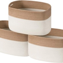 棉绳收纳篮桌面整理杂物玩具收纳盒布艺多功能可折叠大容量置物框