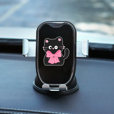 Navigation Car Support Bracket Special – Car phone holder - bowtie-cat-black-gravity-bracket-suction-cup-base-no-specifications