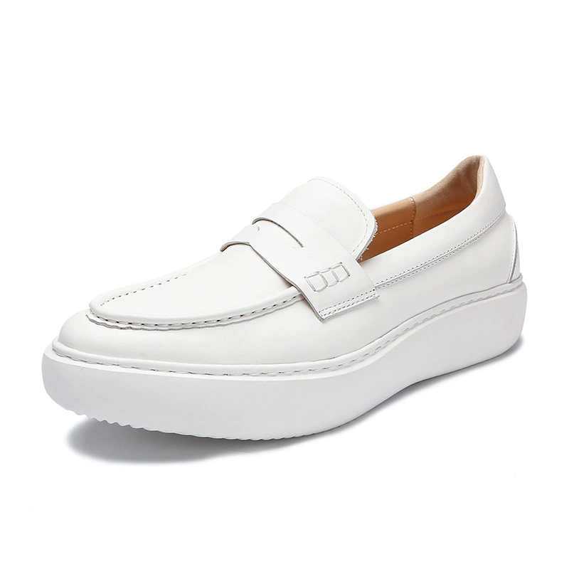 Кожаные мужские белые кожаные туфли Tods, увеличенные мужские лоферы 2022 года, мужские белые туфли, мужские туфли без шнуровки на толстой подошве