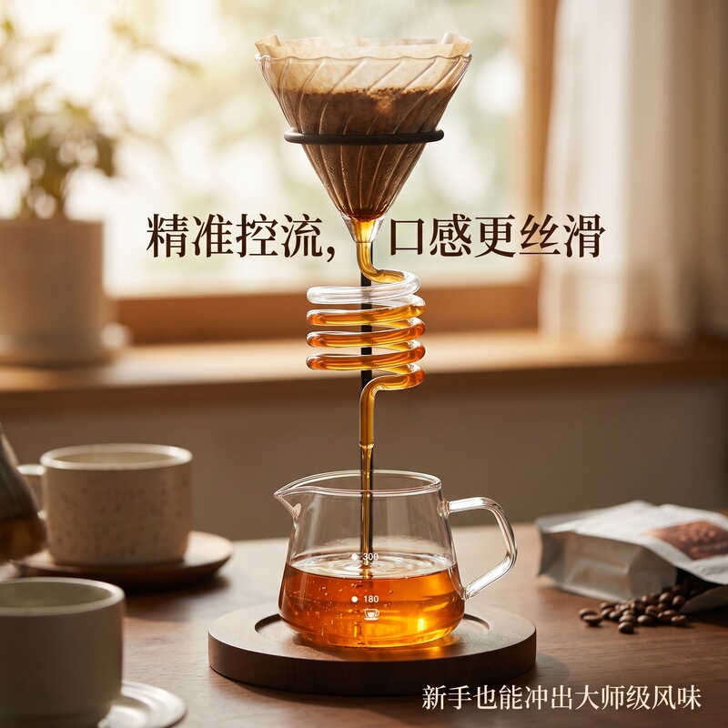 New Glass Gooseneck Hand-Brew Coffee Pot Set Simple Household Filter Cup Coffee Brewing Utensil New Glass Gooseneck Hand-Brew Coffee Pot Set Simple Household Filter Cup Coffee Brewing Utensil