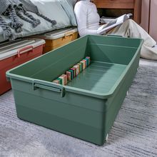 床底收纳箱大号扁平带盖加厚床下整理箱塑料家用装衣服被子储物箱