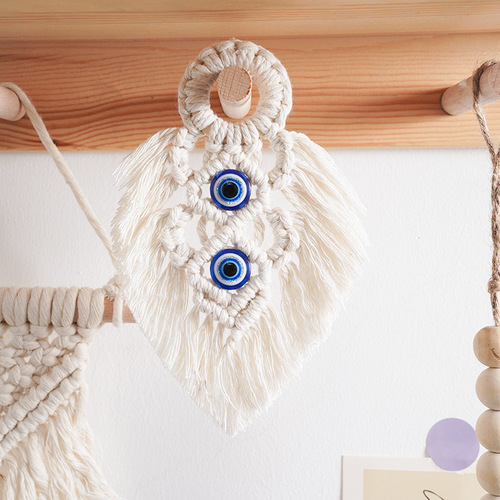 Cross-border best-selling Bohemian cotton rope woven wall hanging handmade tapestry home wall decoration small ornament