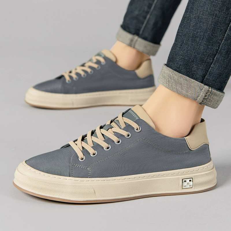 Men's Summer Breathable Sneakers, Fashionable Casual Shoes, Soft Sole, Black/Grey, Sizes 38-48