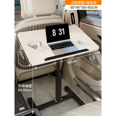 Car table board | table for eating and working - white-and-black-6040-standard-specificationsuitable-for-large-vehicles