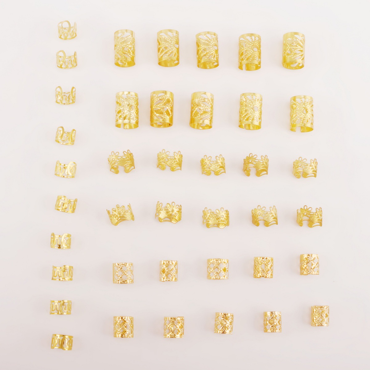 40 piezas de combinación de anillo de cabello trenzado sucio transfronterizo exclusivo para Amazon Xiyin Temu alojamiento completo estación independiente shein Europa y América