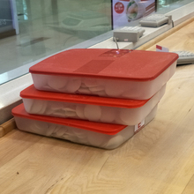T3LC剂子盒面团盒速冻饺子盒冰箱保鲜盒收纳盒储藏盒中式厨房红色