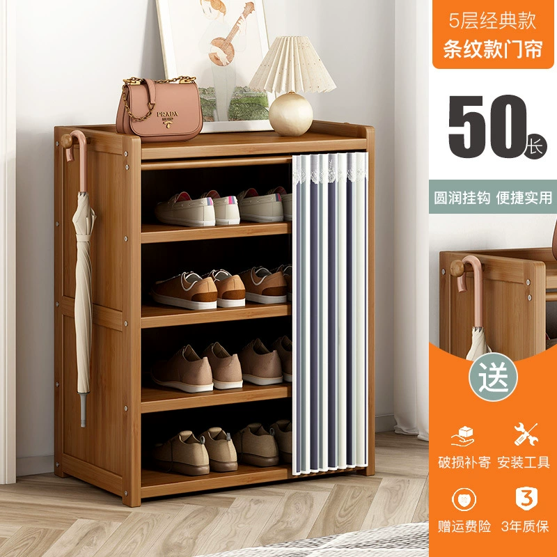Shelf Rack Shoe Cabinet Solid Wood Multi-tier Shoe Rack from Yomiego