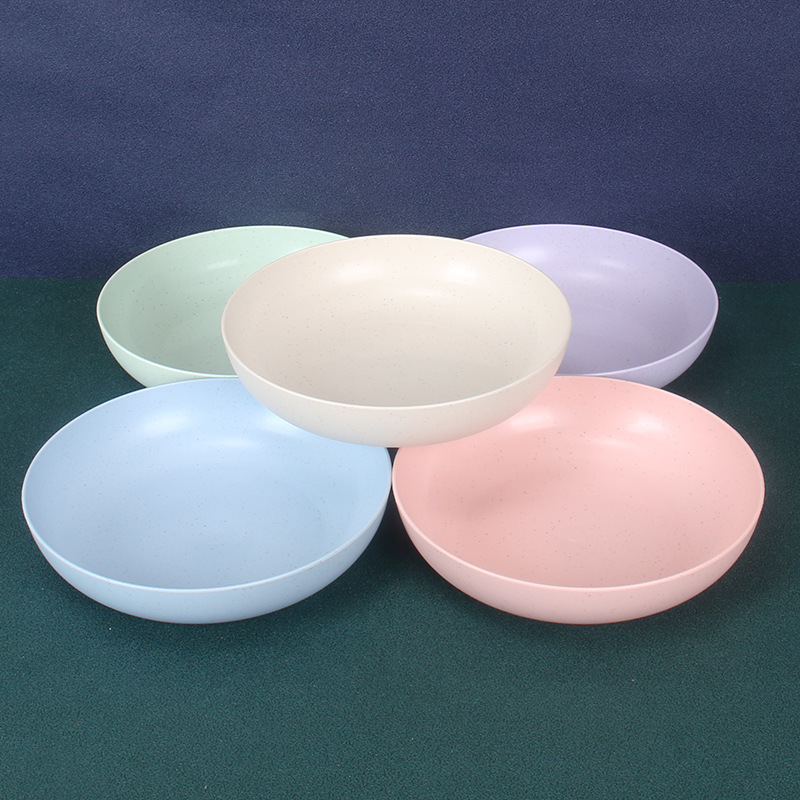 15cm profundo plato de hueso redondo 10 unids paja de trigo gota-resistente pastel plato de plate