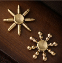 8臂指尖陀螺子弹葫芦黄铜金属成人减压手指实心可拆卸学生礼物