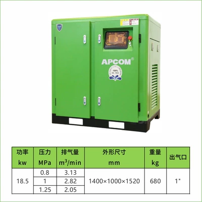 frequency conversion screw air compressor, Hava kompressorları - 185kw