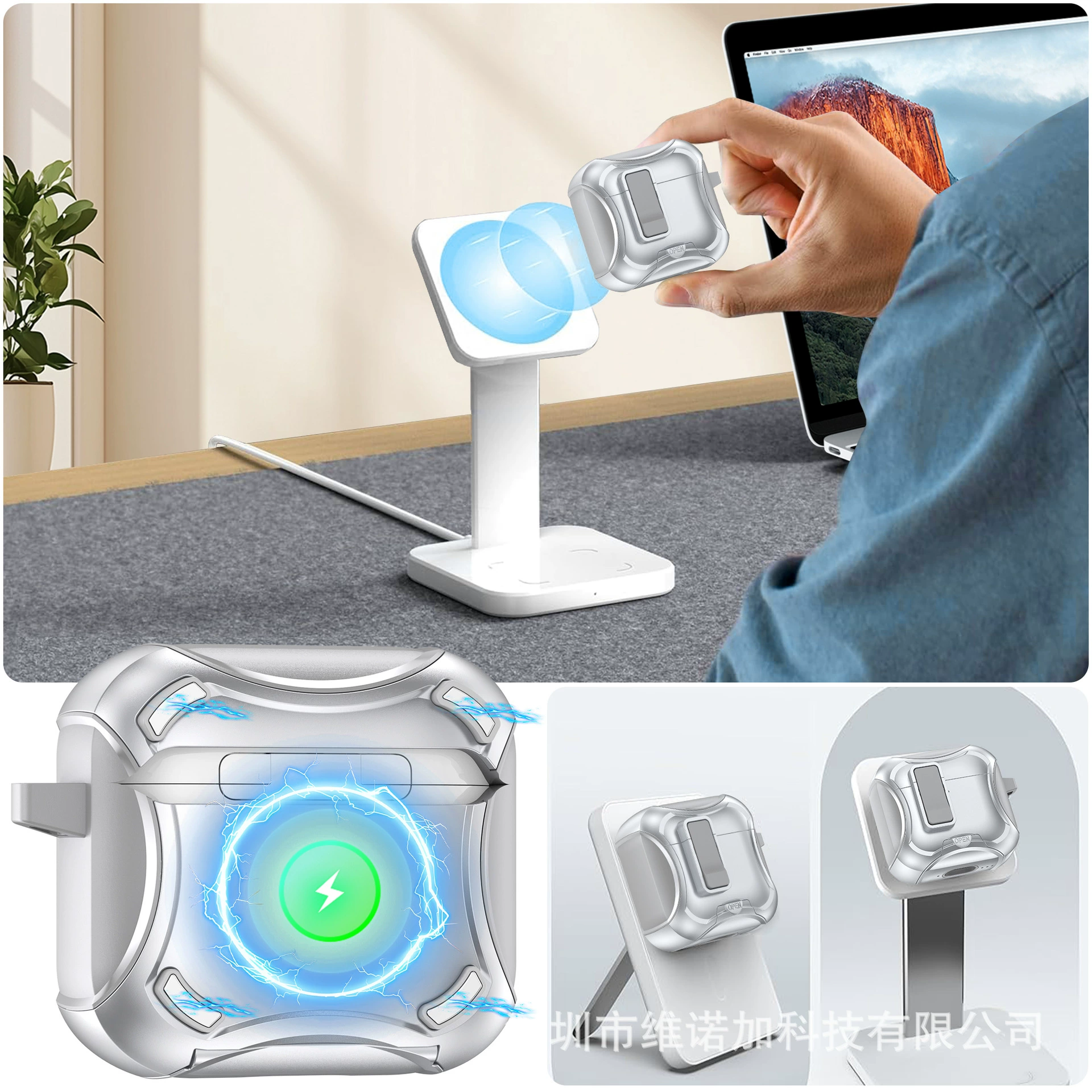 Защитный чехол (совместимый с Apple) Tubing Pro — компактная крышка для наушников с зажимом и держателем, несколько моделей