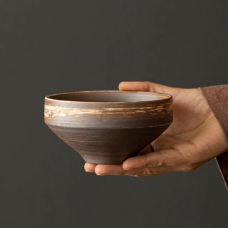 粗陶影白茶洗建水中式手工复古水洗茶盂禅意水盂功夫茶具茶道配件